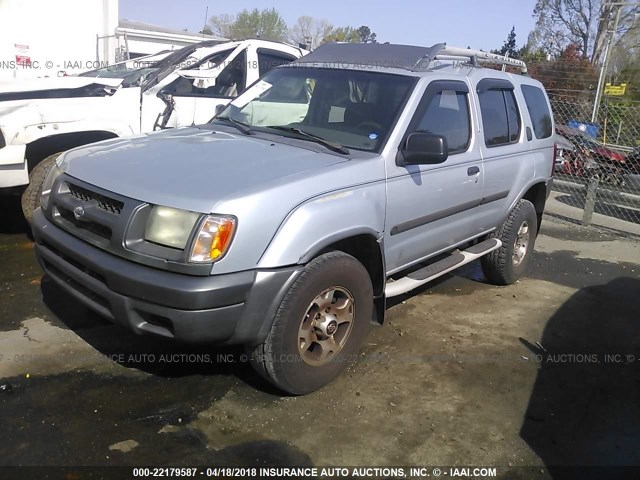 5N1ED28T11C526542 - 2001 NISSAN XTERRA XE/SE GRAY photo 2