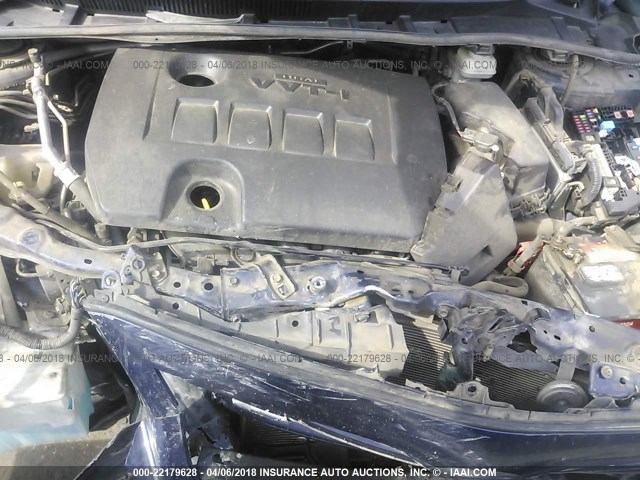 5YFBU4EE6DP118882 - 2013 TOYOTA COROLLA S/LE BLUE photo 10