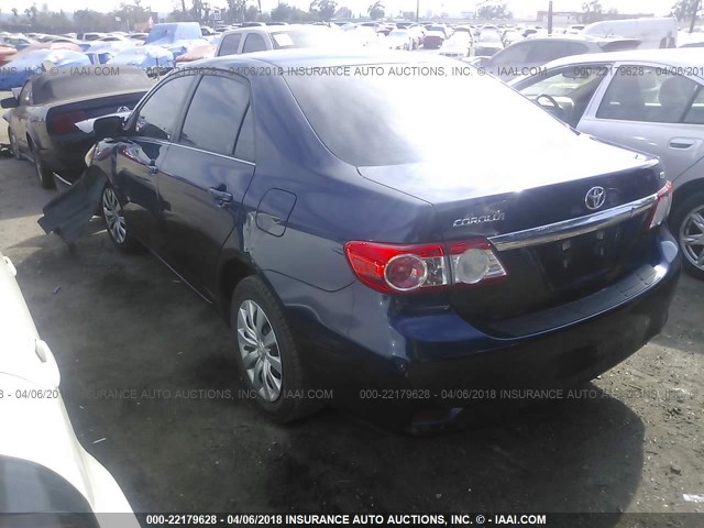 5YFBU4EE6DP118882 - 2013 TOYOTA COROLLA S/LE BLUE photo 3