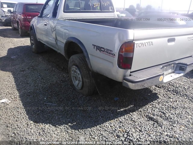4TASN92N5YZ643521 - 2000 TOYOTA TACOMA XTRACAB PRERUNNER ვერცხლისფერი ფოტო 3