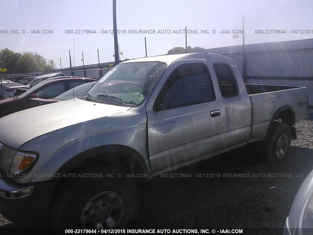 4TASN92N5YZ643521 - 2000 TOYOTA TACOMA XTRACAB PRERUNNER ვერცხლისფერი ფოტო 6