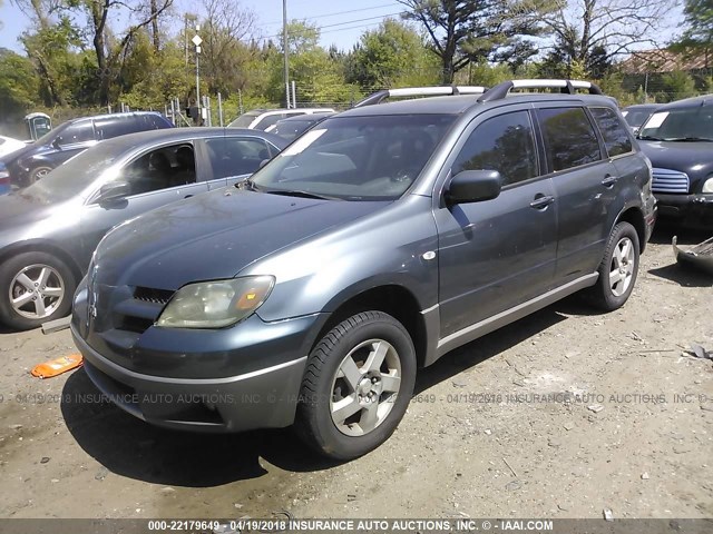 JA4LX41G23U070084 - 2003 MITSUBISHI OUTLANDER XLS Dark Blue photo 2