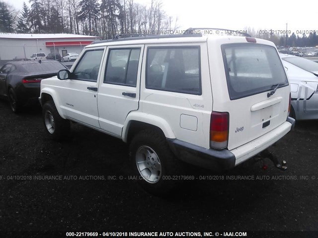 1J4FF68S4XL586710 - 1999 JEEP CHEROKEE SPORT/CLASSIC თეთრი ფოტო 3