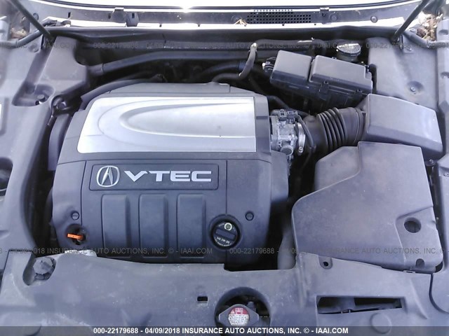 JH4KB16565C015439 - 2005 ACURA RL ვერცხლისფერი ფოტო 10