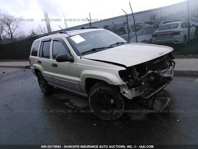 1J4GW48S9YC379997 - 2000 JEEP GRAND CHEROKEE LAREDO GOLD photo 1