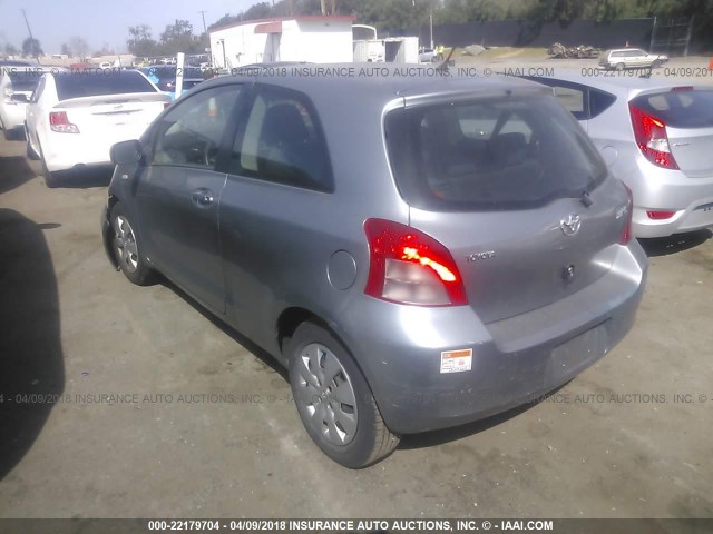 JTDJT923975058872 - 2007 TOYOTA YARIS GRAY photo 3