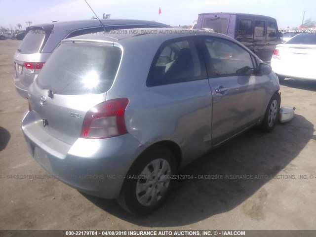 JTDJT923975058872 - 2007 TOYOTA YARIS GRAY photo 4