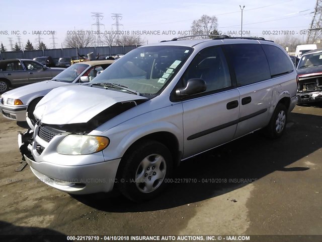 1D4GP24303B105546 - 2003 DODGE GRAND CARAVAN SE SILVER photo 2