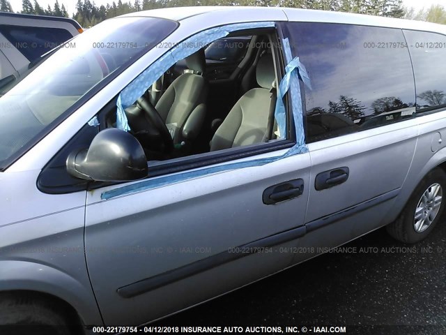 1D4GP24R97B125515 - 2007 DODGE GRAND CARAVAN SE SILVER photo 6