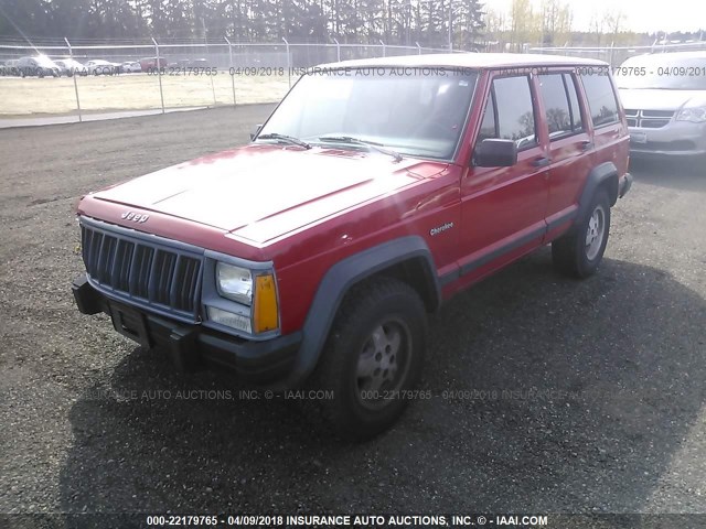 1J4FT28S0PL604623 - 1993 JEEP CHEROKEE RED photo 2