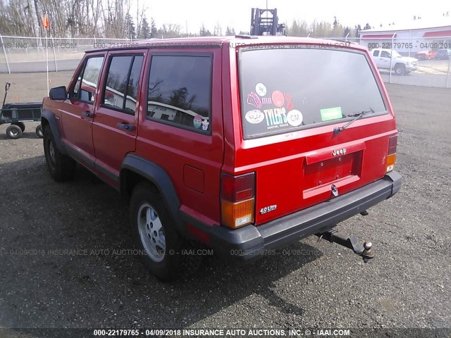 1J4FT28S0PL604623 - 1993 JEEP CHEROKEE RED photo 3