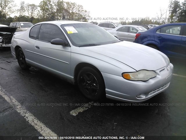 2G1WW12E249228867 - 2004 CHEVROLET MONTE CARLO LS ვერცხლისფერი ფოტო 1