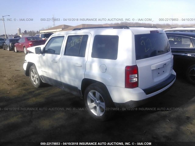 1C4NJPFA9ED694571 - 2014 JEEP PATRIOT LATITUDE WHITE photo 3