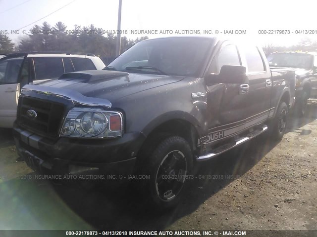 1FTPW14525KE98075 - 2005 FORD F150 SUPERCREW GRAY photo 2