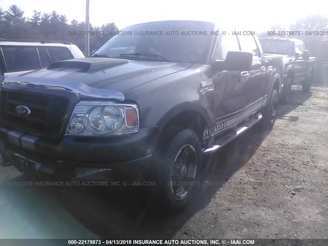 1FTPW14525KE98075 - 2005 FORD F150 SUPERCREW GRAY photo 6