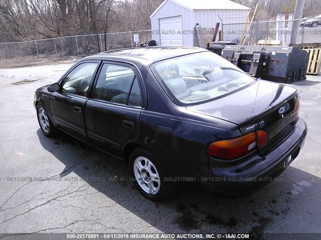 1Y1SK5481WZ415652 - 1998 CHEVROLET GEO PRIZM LSI BLACK photo 3