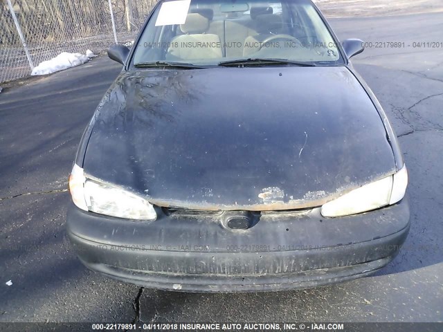 1Y1SK5481WZ415652 - 1998 CHEVROLET GEO PRIZM LSI BLACK photo 6