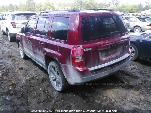 1C4NJPBA4FD349763 - 2015 JEEP PATRIOT SPORT MAROON photo 3