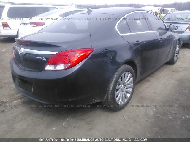 W04GS5EC4B1043207 - 2011 BUICK REGAL CXL BLACK photo 4