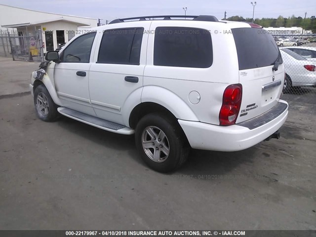 1D8HB58D64F227814 - 2004 DODGE DURANGO LIMITED WHITE photo 3