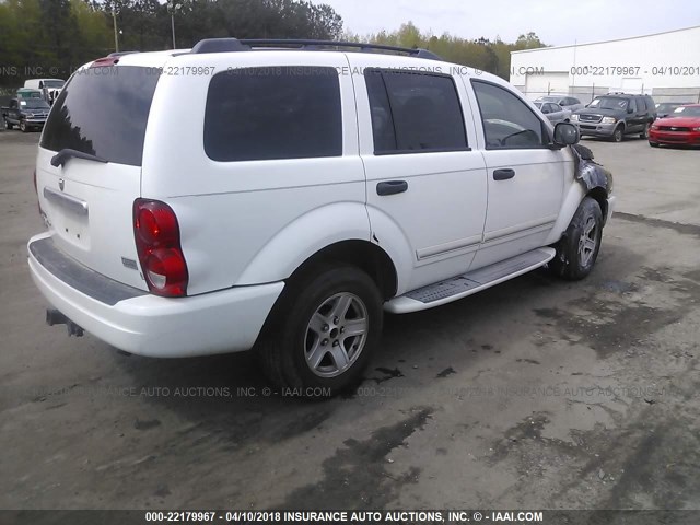 1D8HB58D64F227814 - 2004 DODGE DURANGO LIMITED WHITE photo 4