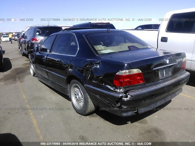 WBAGH83421DP18922 - 2001 BMW 740 IL BLACK photo 3