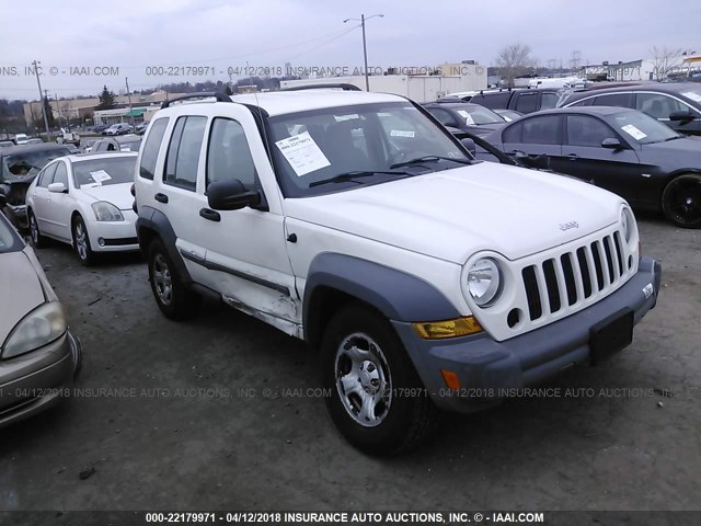 1J4GL48K75W501999 - 2005 JEEP LIBERTY SPORT 白色 照片 1