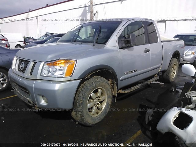 1N6AA06C58N336435 - 2008 NISSAN TITAN XE/SE/LE/PRO-4X SILVER photo 2