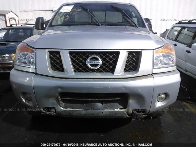 1N6AA06C58N336435 - 2008 NISSAN TITAN XE/SE/LE/PRO-4X SILVER photo 6