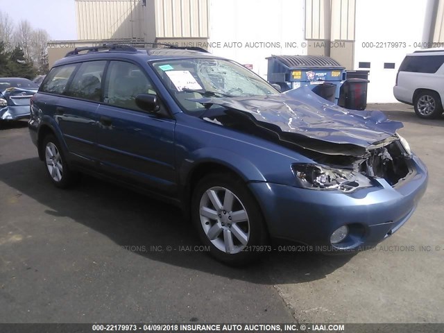 4S4BP61C976319805 - 2007 SUBARU LEGACY OUTBACK 2.5I BLUE photo 1