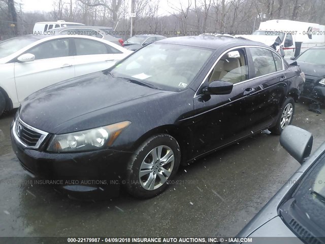 1HGCP26468A000686 - 2008 HONDA ACCORD LXP BLACK photo 2