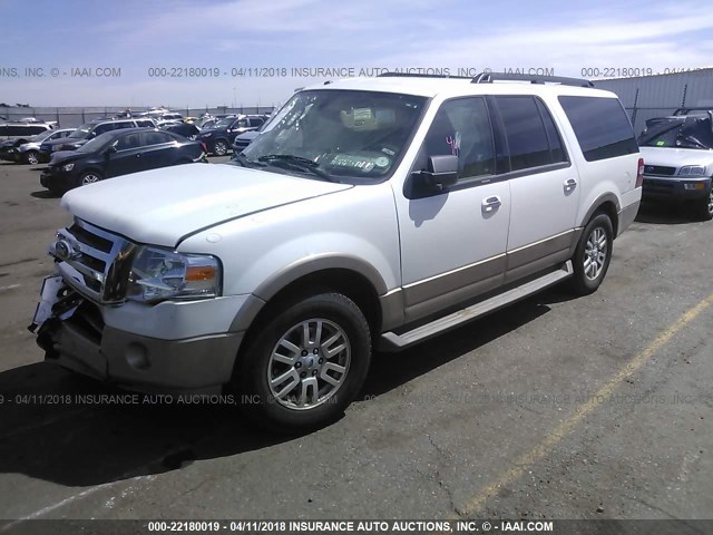 1FMJK1J59EEF43108 - 2014 FORD EXPEDITION EL XLT/EL KING RANCH WHITE photo 2