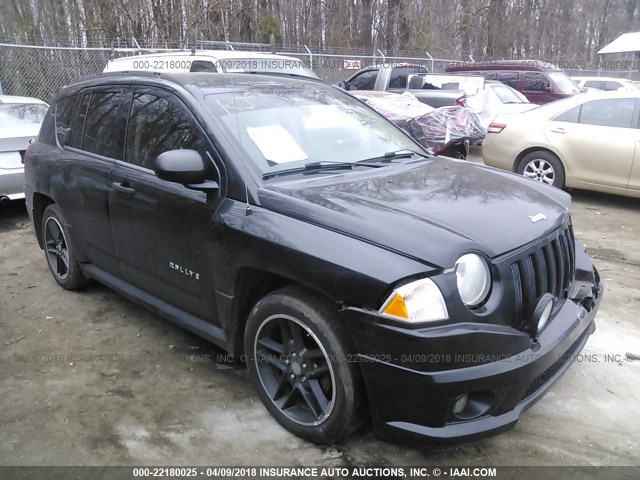 1J8FF47W58D515924 - 2008 JEEP COMPASS SPORT BLACK photo 1