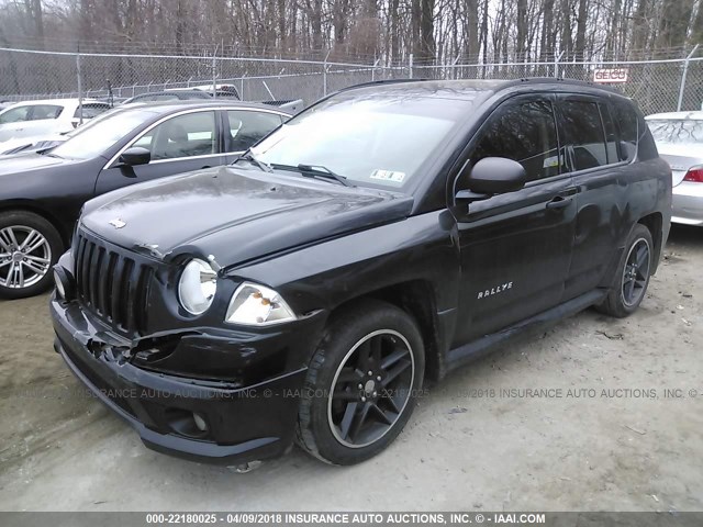 1J8FF47W58D515924 - 2008 JEEP COMPASS SPORT BLACK photo 2