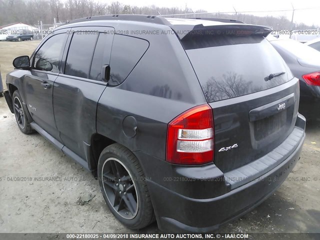 1J8FF47W58D515924 - 2008 JEEP COMPASS SPORT BLACK photo 3