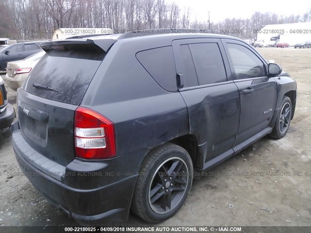 1J8FF47W58D515924 - 2008 JEEP COMPASS SPORT BLACK photo 4