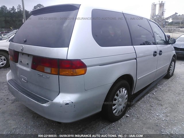 5FNRL18542B009437 - 2002 HONDA ODYSSEY LX SILVER photo 4