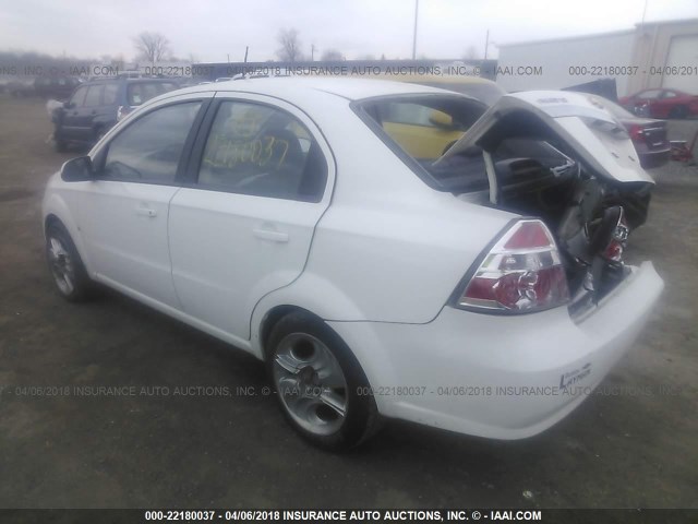 KL1TD56E09B328318 - 2009 CHEVROLET AVEO LS/LT 白色 照片 3