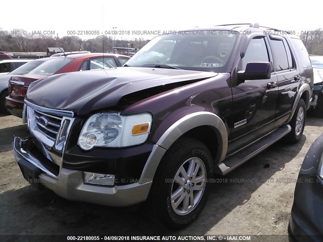 1FMEU74E76UA07209 - 2006 FORD EXPLORER EDDIE BAUER BURGUNDY photo 2