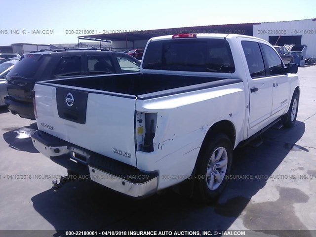 1N6AA0ED7AN324805 - 2010 NISSAN TITAN XE/SE/LE WHITE photo 4