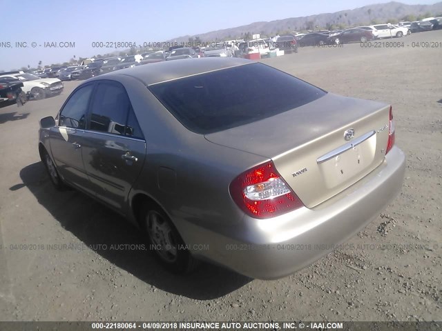 4T1BF32K82U012069 - 2002 TOYOTA CAMRY LE/XLE/SE Qızıl foto 3