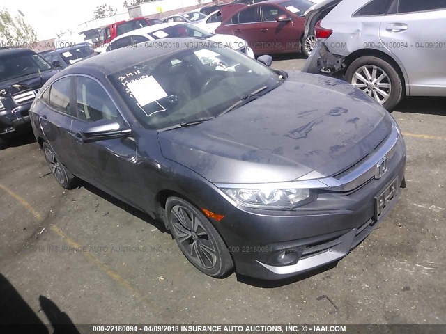 19XFC1F76GE210048 - 2016 HONDA CIVIC EXL GRAY photo 1
