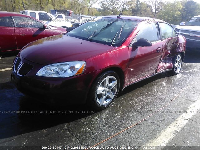 1G2ZG57B084227317 - 2008 PONTIAC G6 SE RED photo 2