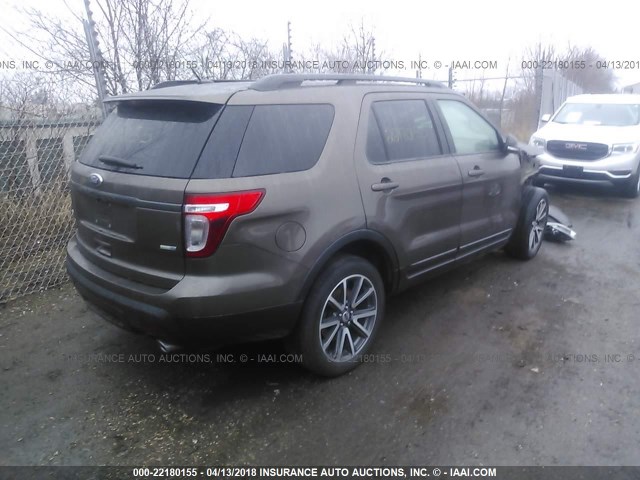 1FM5K8D84FGA33027 - 2015 FORD EXPLORER XLT TAN photo 4