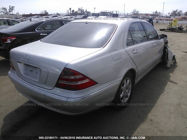 WDBNG70JXYA049231 - 2000 MERCEDES-BENZ S 430 SILVER photo 4