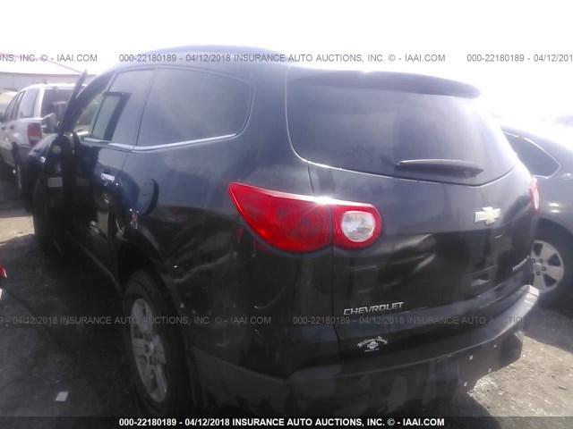 1GNLRFED2AS108912 - 2010 CHEVROLET TRAVERSE LT BLACK photo 3