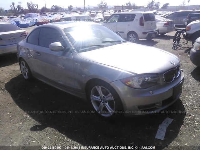 WBAUP7C56BVK79356 - 2011 BMW 128 I GRAY photo 1