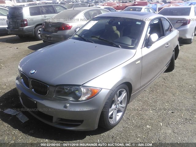 WBAUP7C56BVK79356 - 2011 BMW 128 I GRAY photo 2