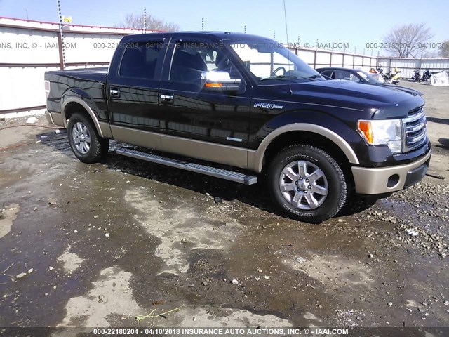 1FTFW1CT8DKE10818 - 2013 FORD F150 SUPERCREW BROWN photo 1