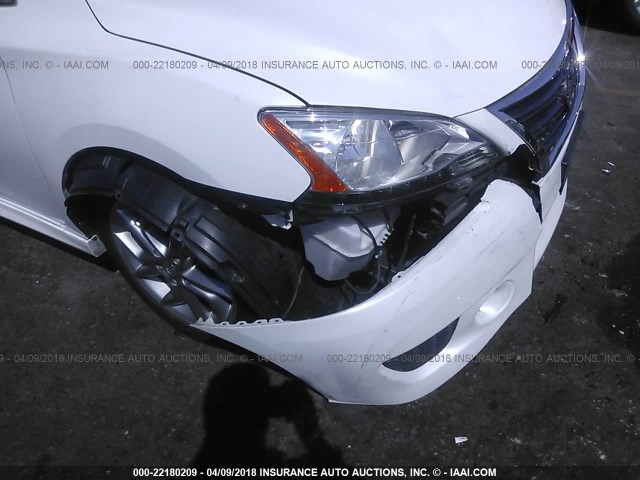 3N1AB7AP6EY283863 - 2014 NISSAN SENTRA S/SV/SR/SL WHITE photo 6